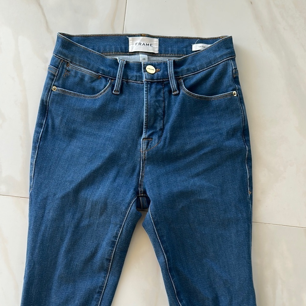 Frame Skinny Blue Women's Jeans - Picture 2 of 6